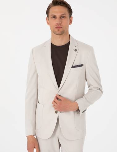 Bej Ex. Slim Fit Takım Elbise