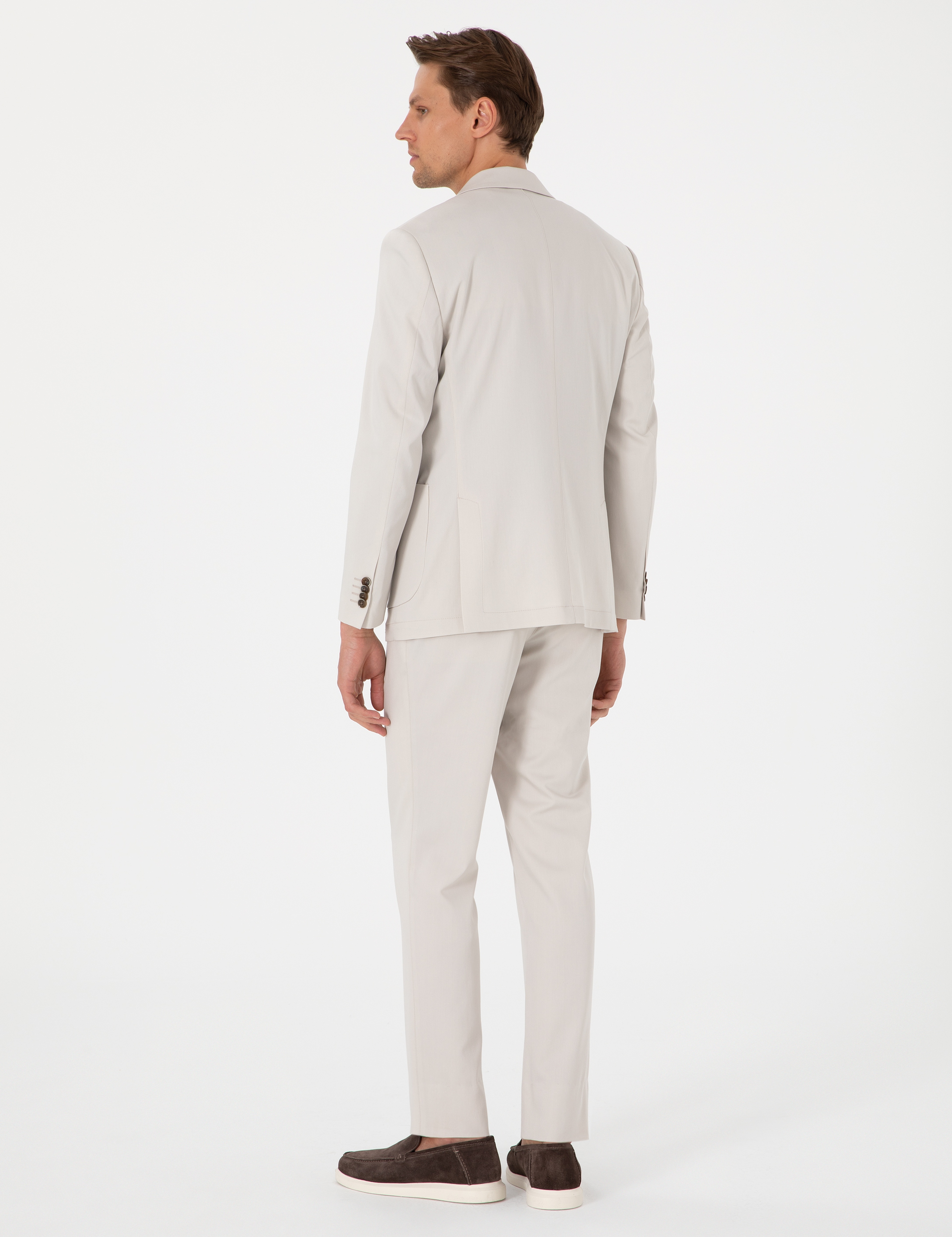 Bej Extra Slim Fit Takım Elbise - Image 5