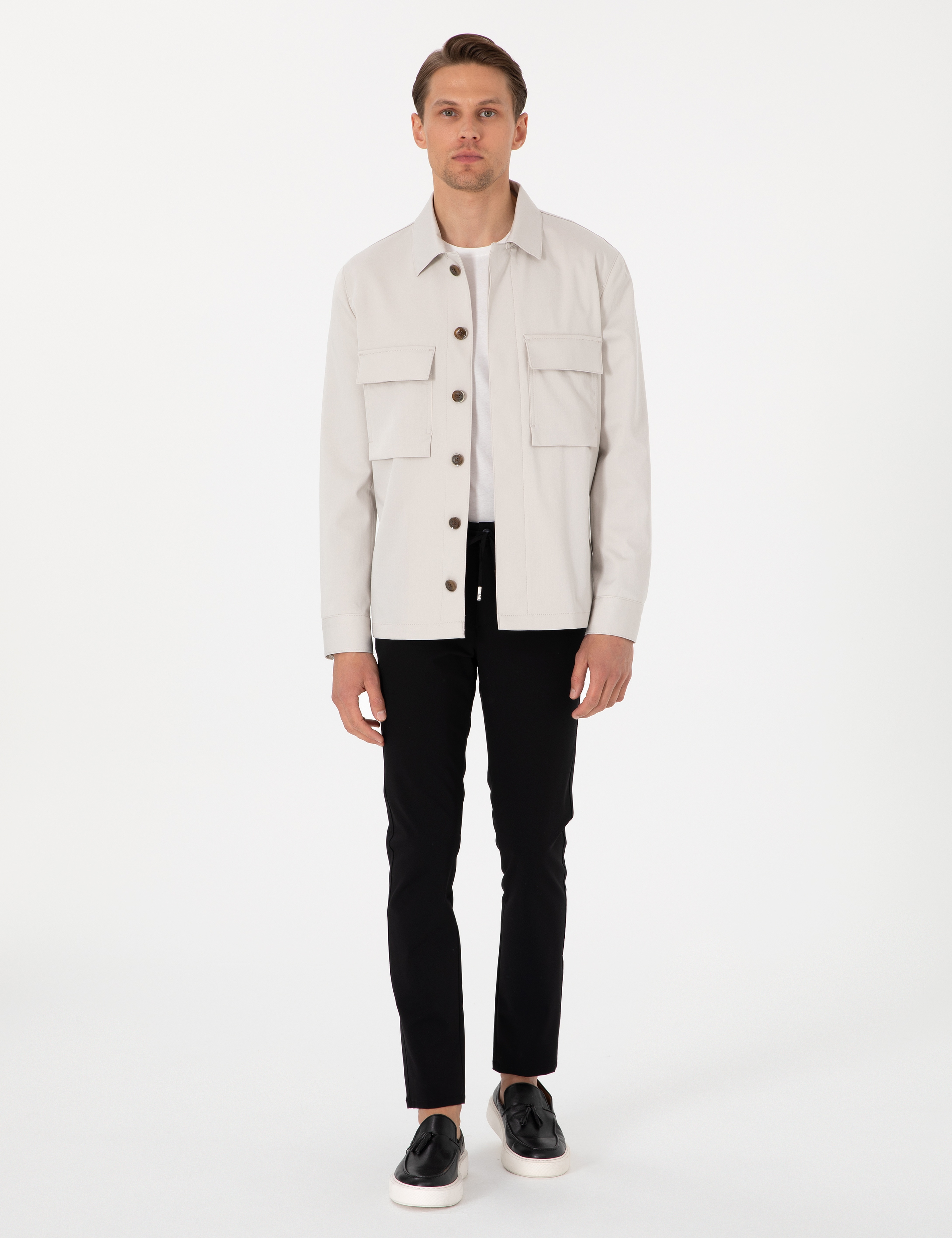 Bej Regular Fit Ceket - Image 4