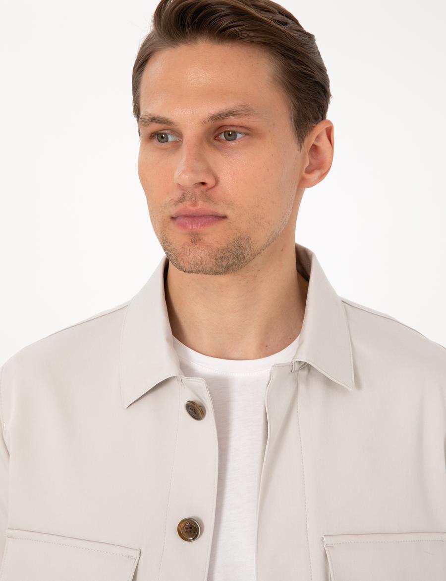 Bej Regular Fit Ceket