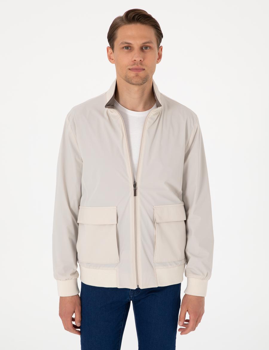 Ekru Çift Taraflı Baharlık Mont