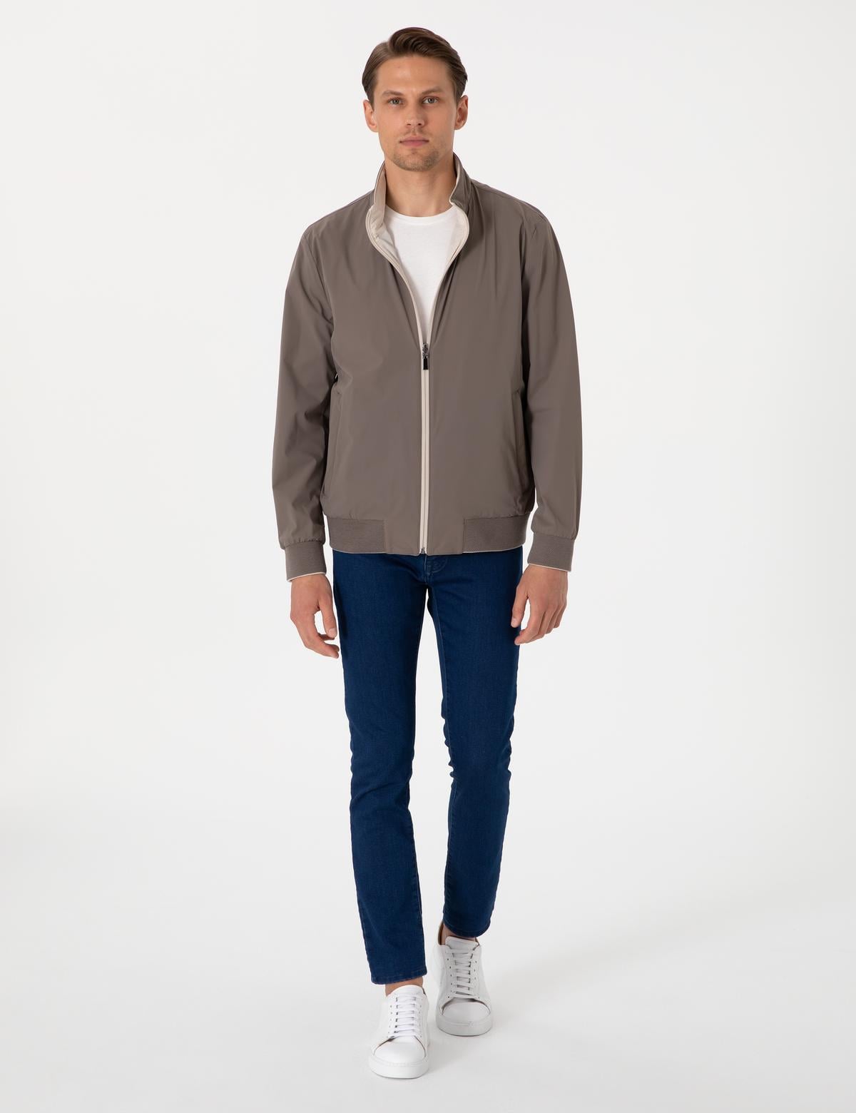 Ekru Çift Taraflı Baharlık Mont - 50303309011