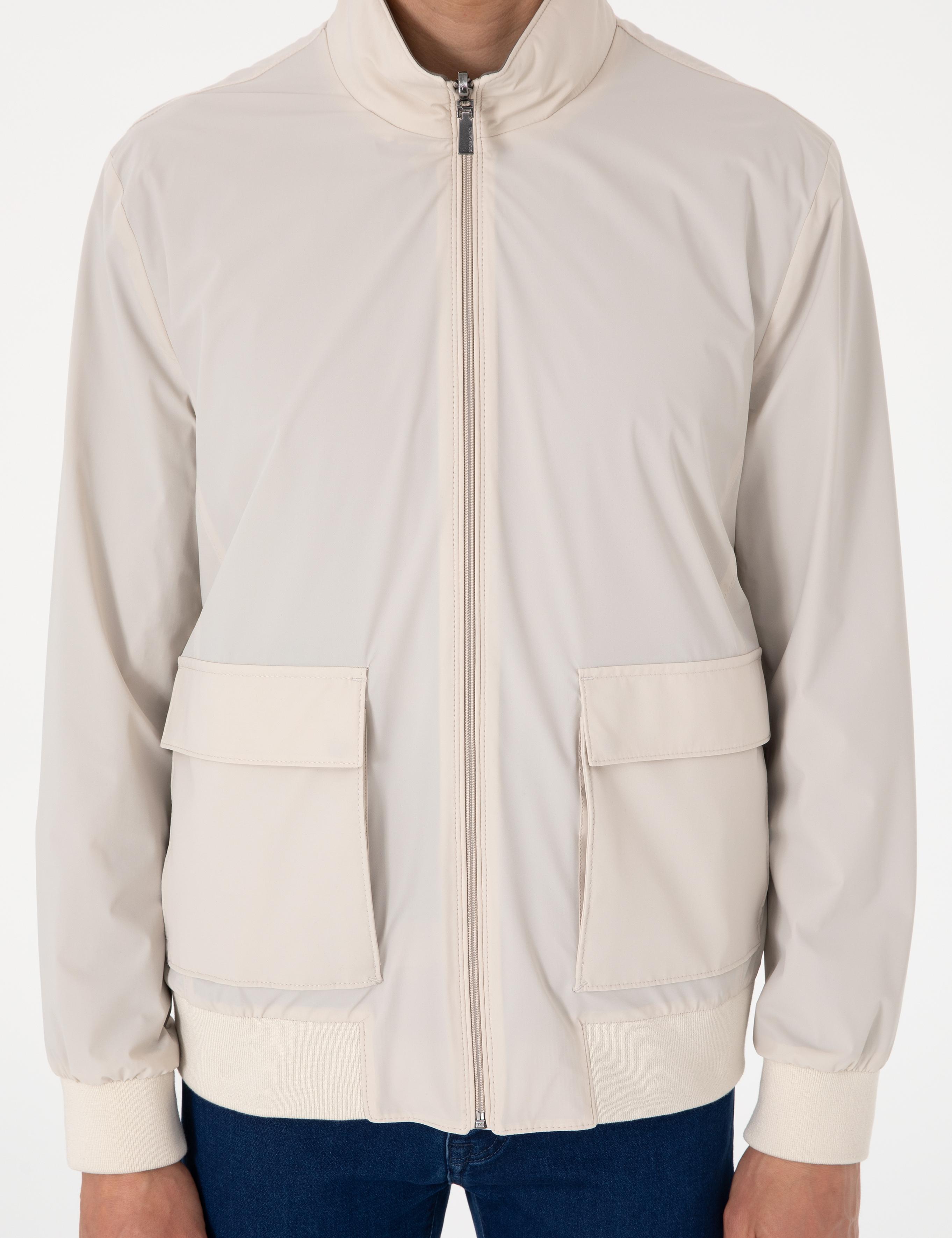 Ekru Çift Taraflı Baharlık Mont