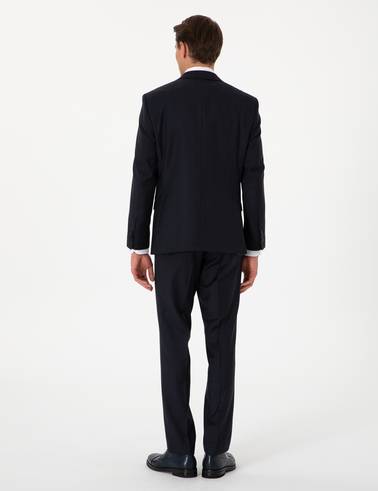 Lacivert Slim Fit Yün Takım Elbise