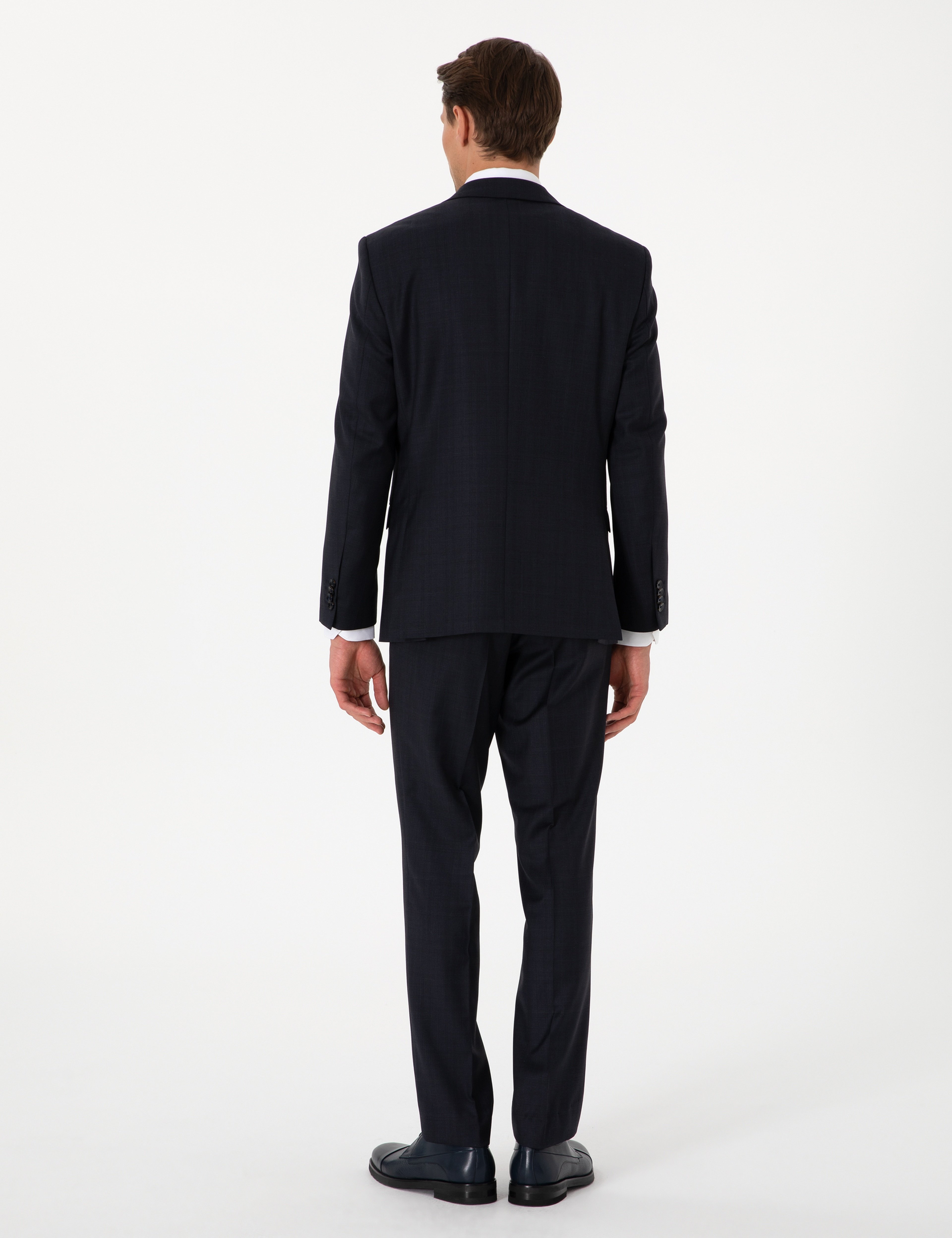 Lacivert Slim Fit Yün Takım Elbise
