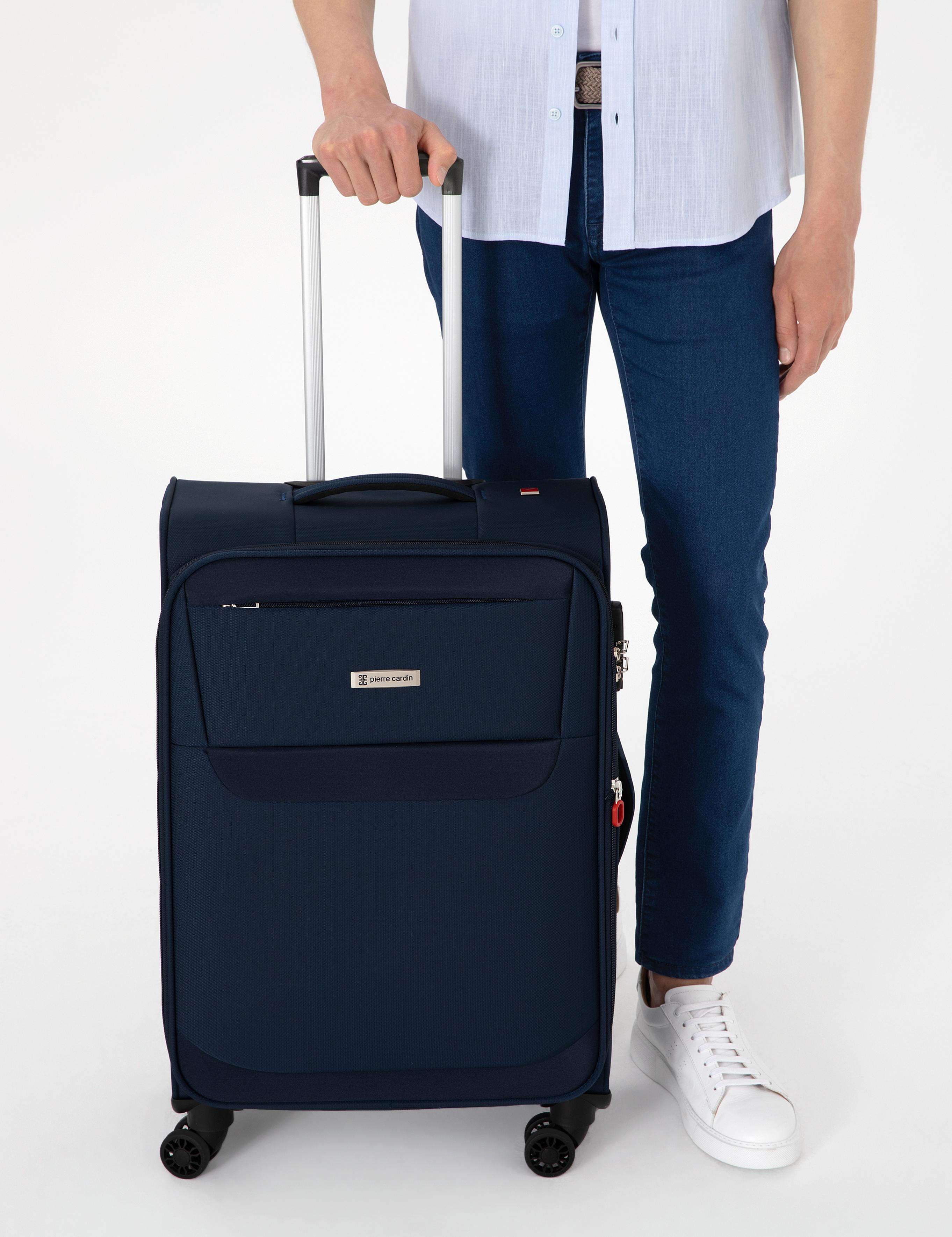 Lacivert Orta Boy Kumaş Valiz