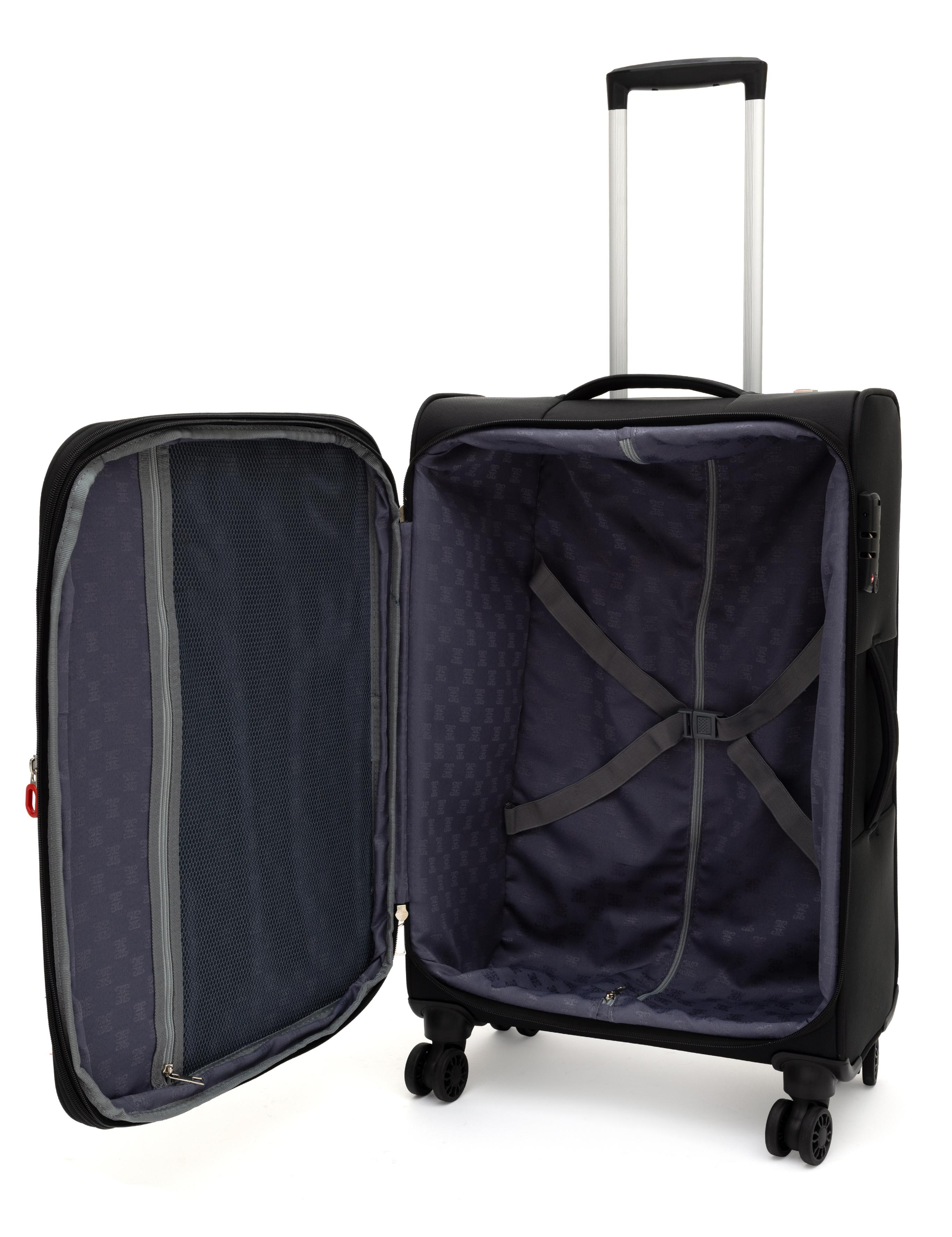 Siyah Orta Boy Kumaş Valiz