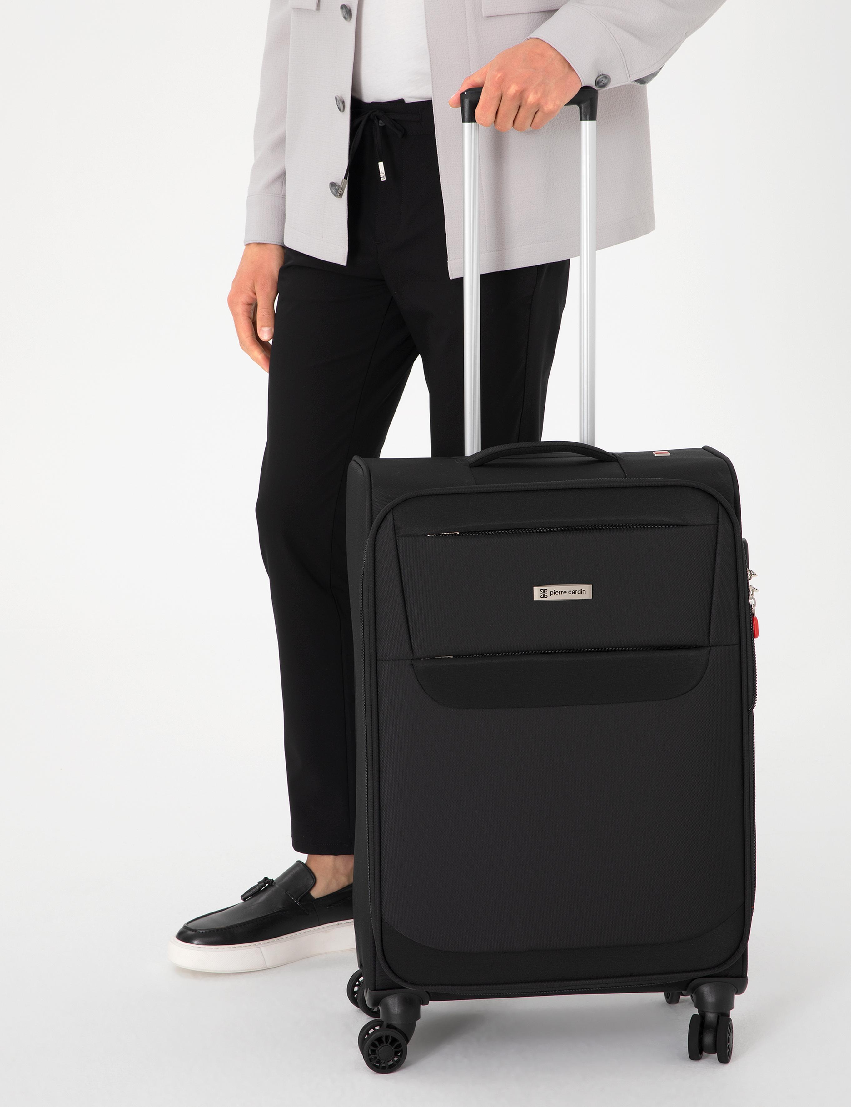 Siyah Orta Boy Kumaş Valiz