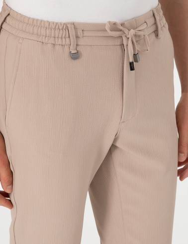 Bej Klasik Jogger Pantolon