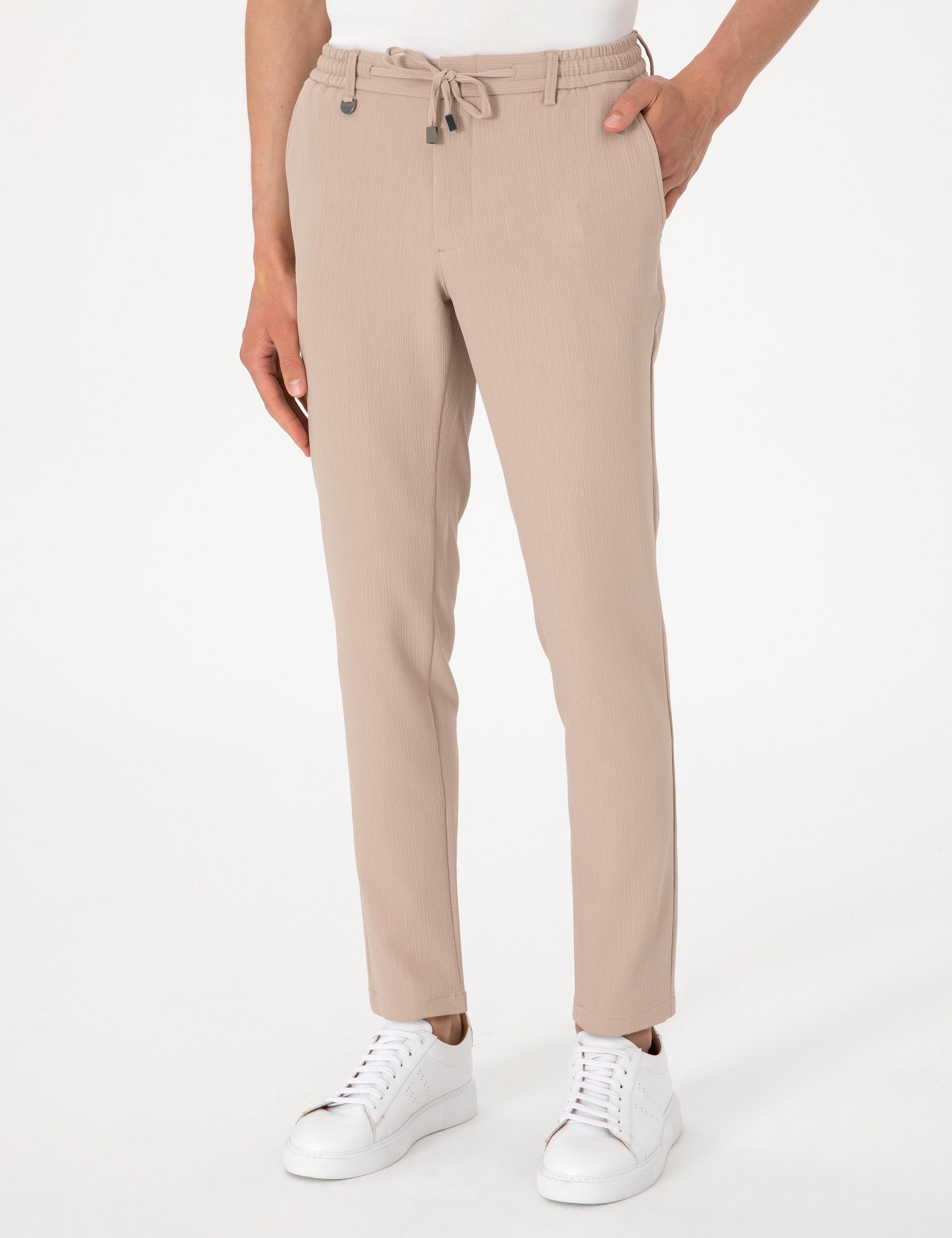Bej Klasik Jogger Pantolon