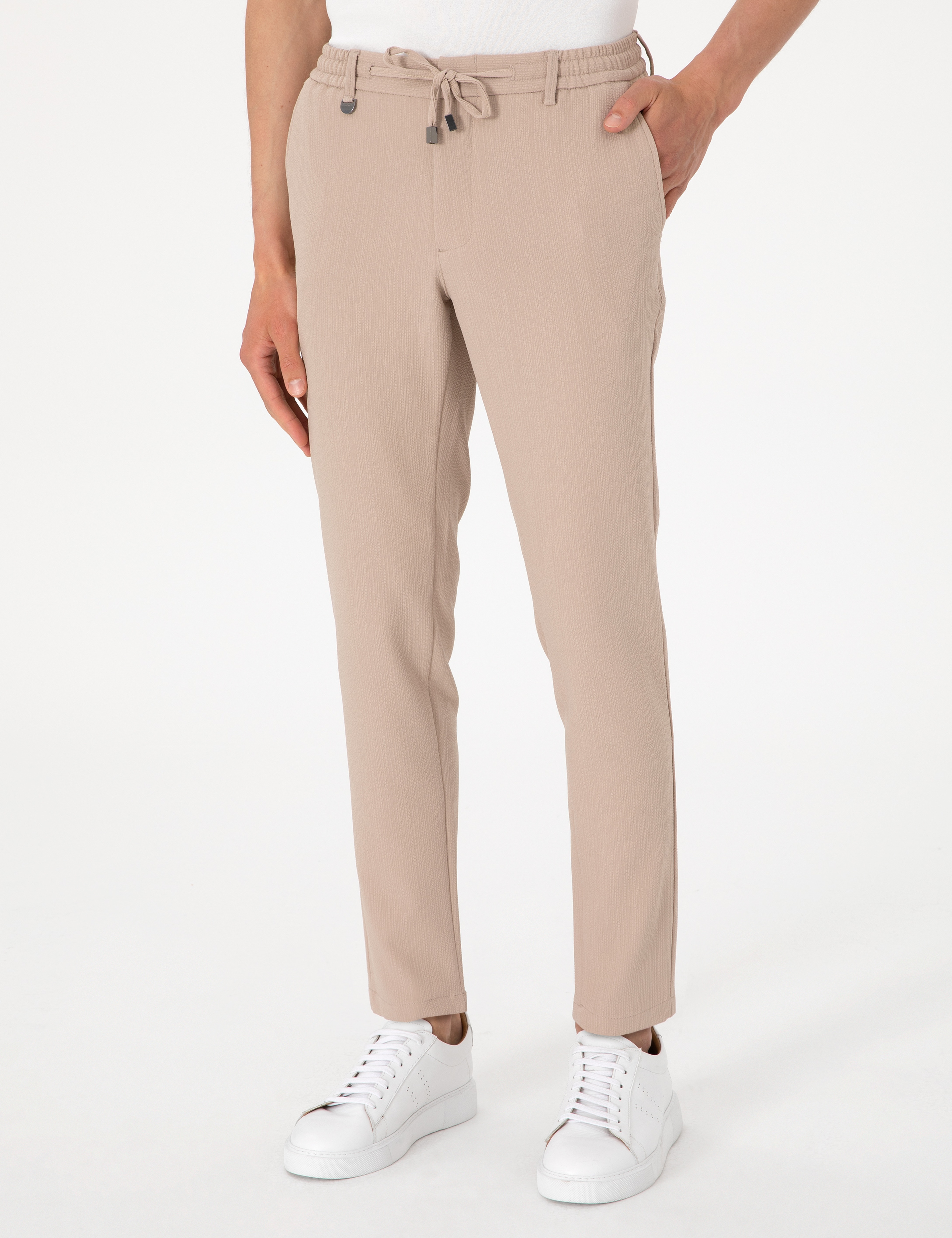 Bej Klasik Jogger Pantolon - Image 2