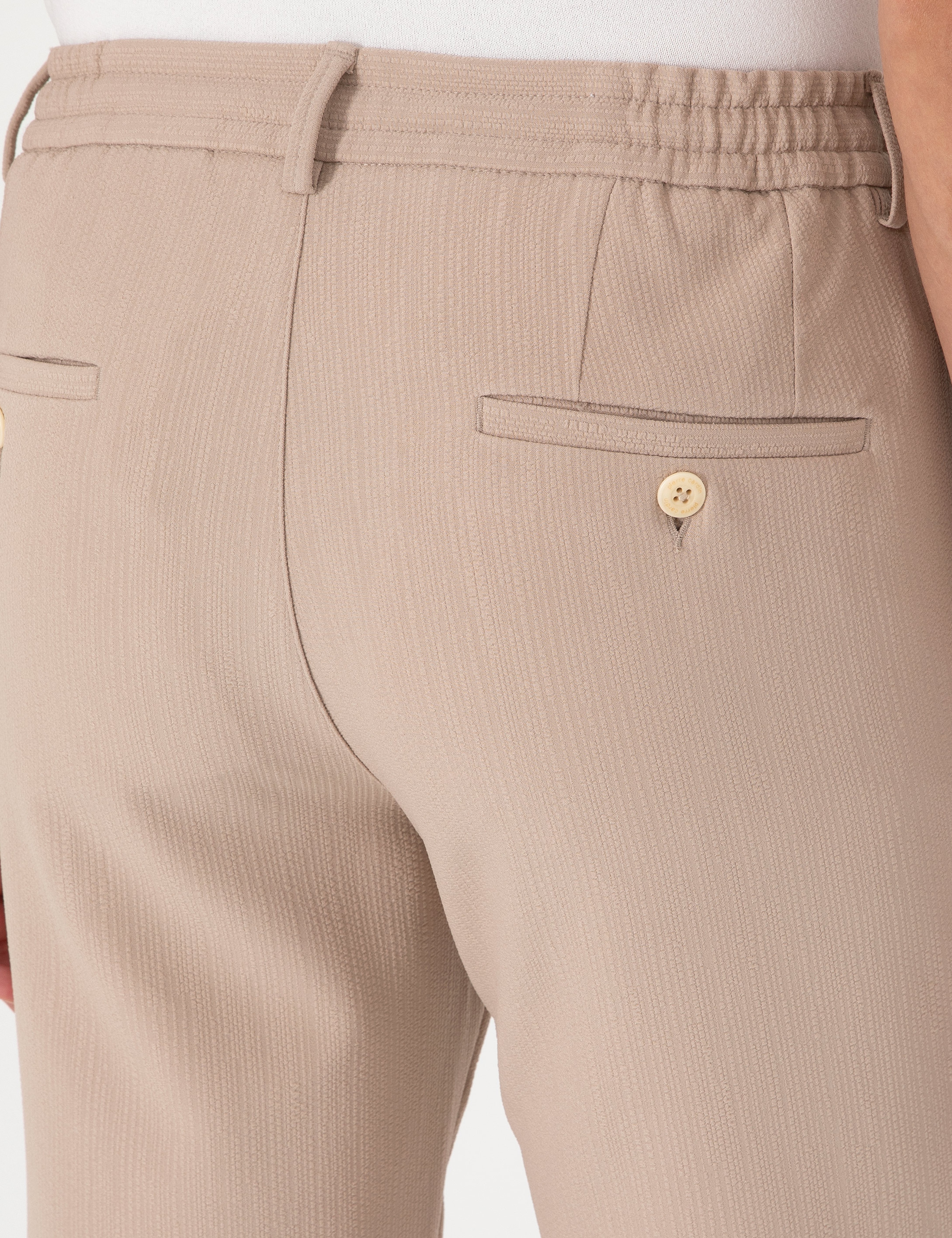 Bej Klasik Jogger Pantolon - Image 6