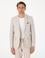 Bej Slim Fit Keten Ceket