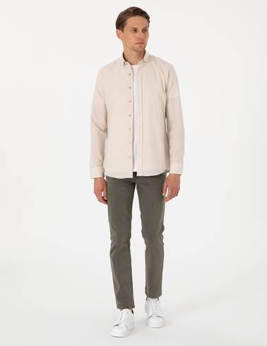 Haki Slim Fit Jean Pantolon