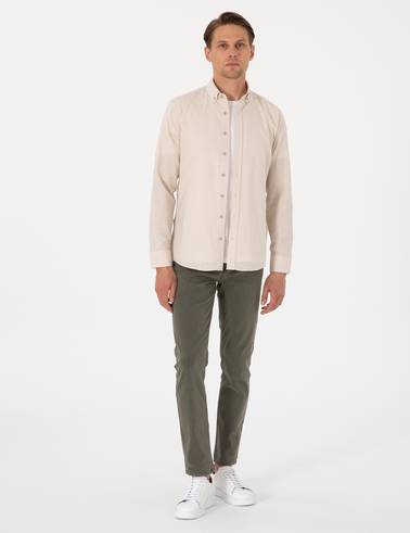 Haki Slim Fit Jean Pantolon
