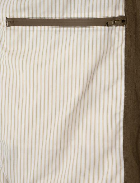 Haki Hakim Yaka Keten Mevsimlik Mont - 50302495021