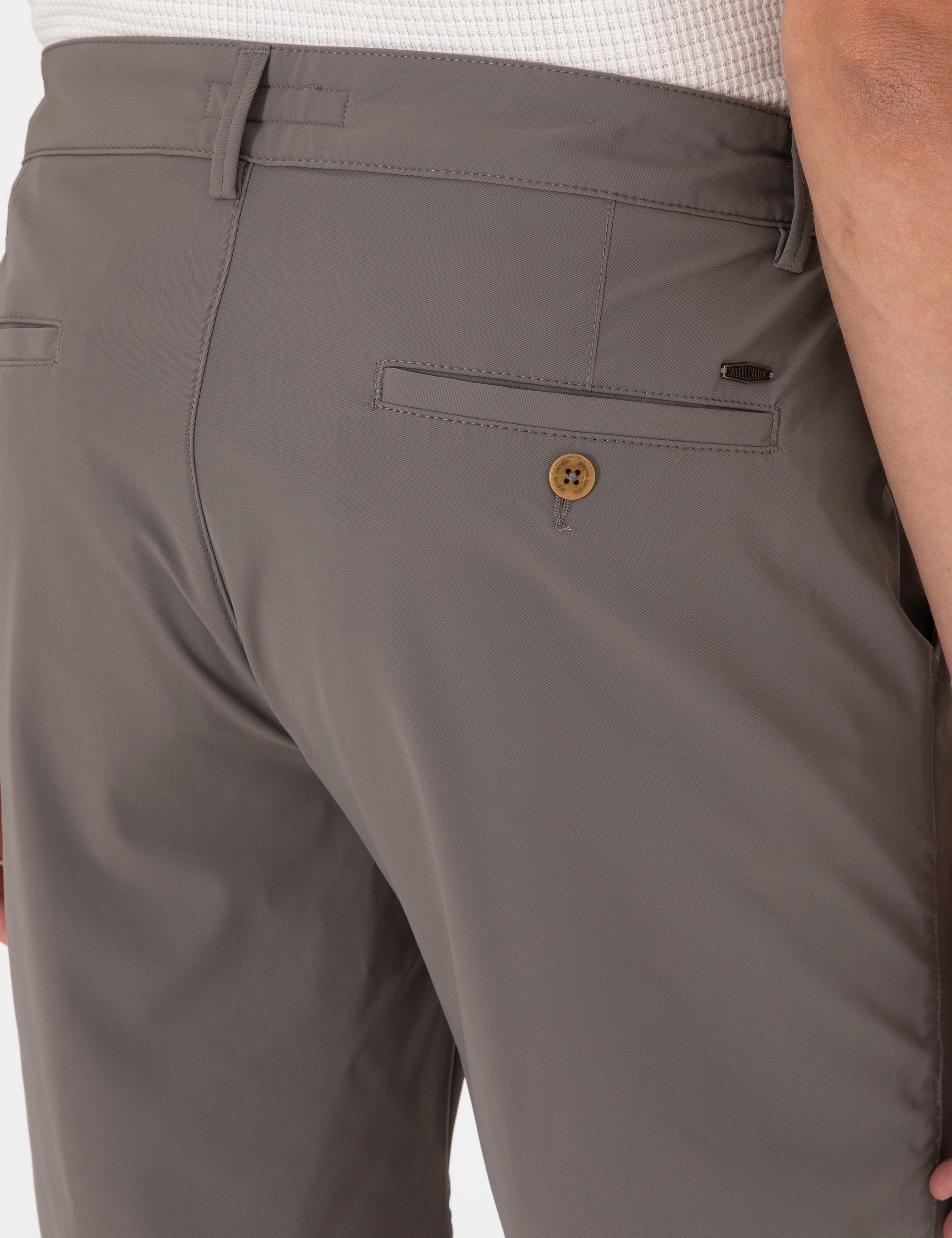 Vizon Slim Fit Beli Lastikli Bağcıklı Dokuma Şort - Image 6