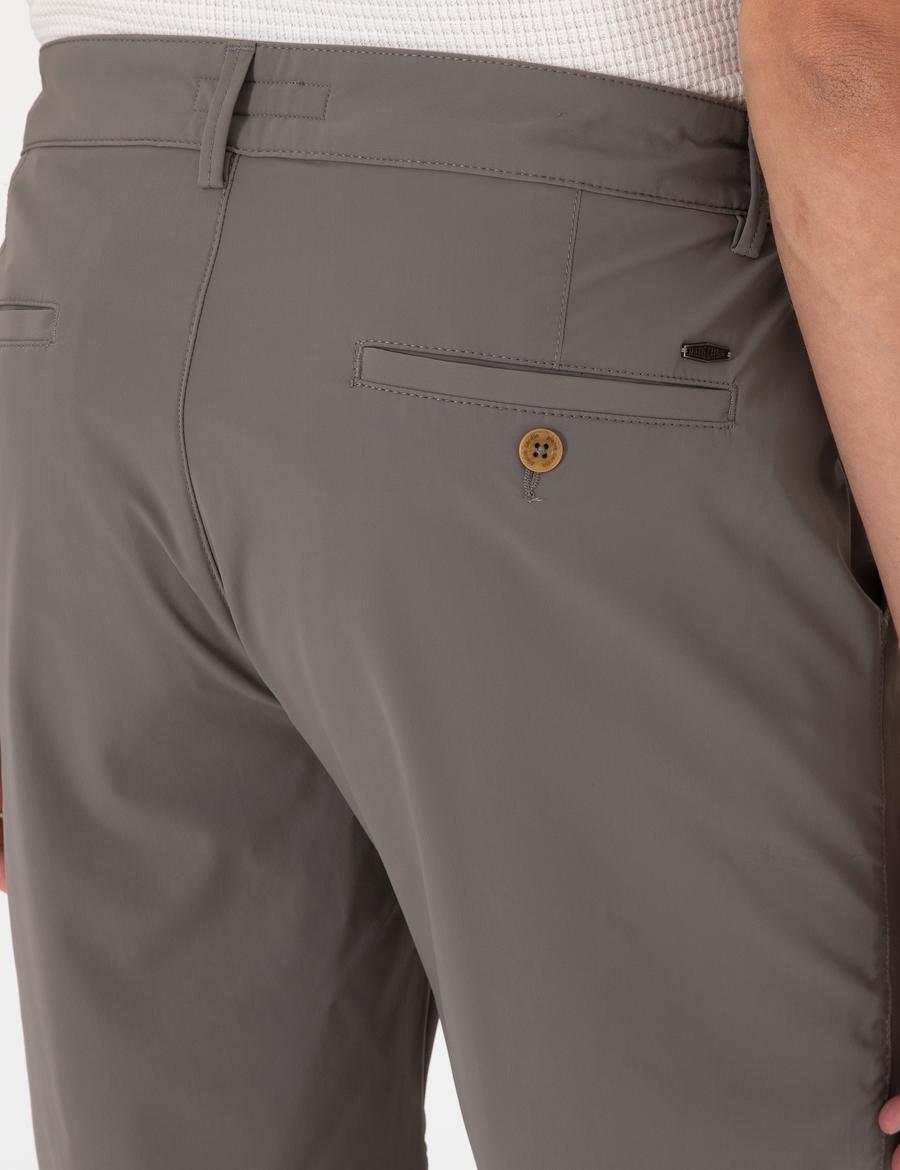 Vizon Slim Fit Beli Lastikli Bağcıklı Dokuma Şort