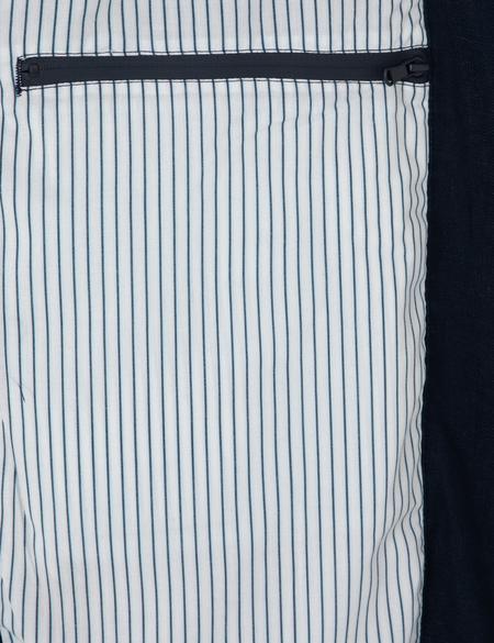 Lacivert Hakim Yaka Keten Mevsimlik Mont - 50302495030