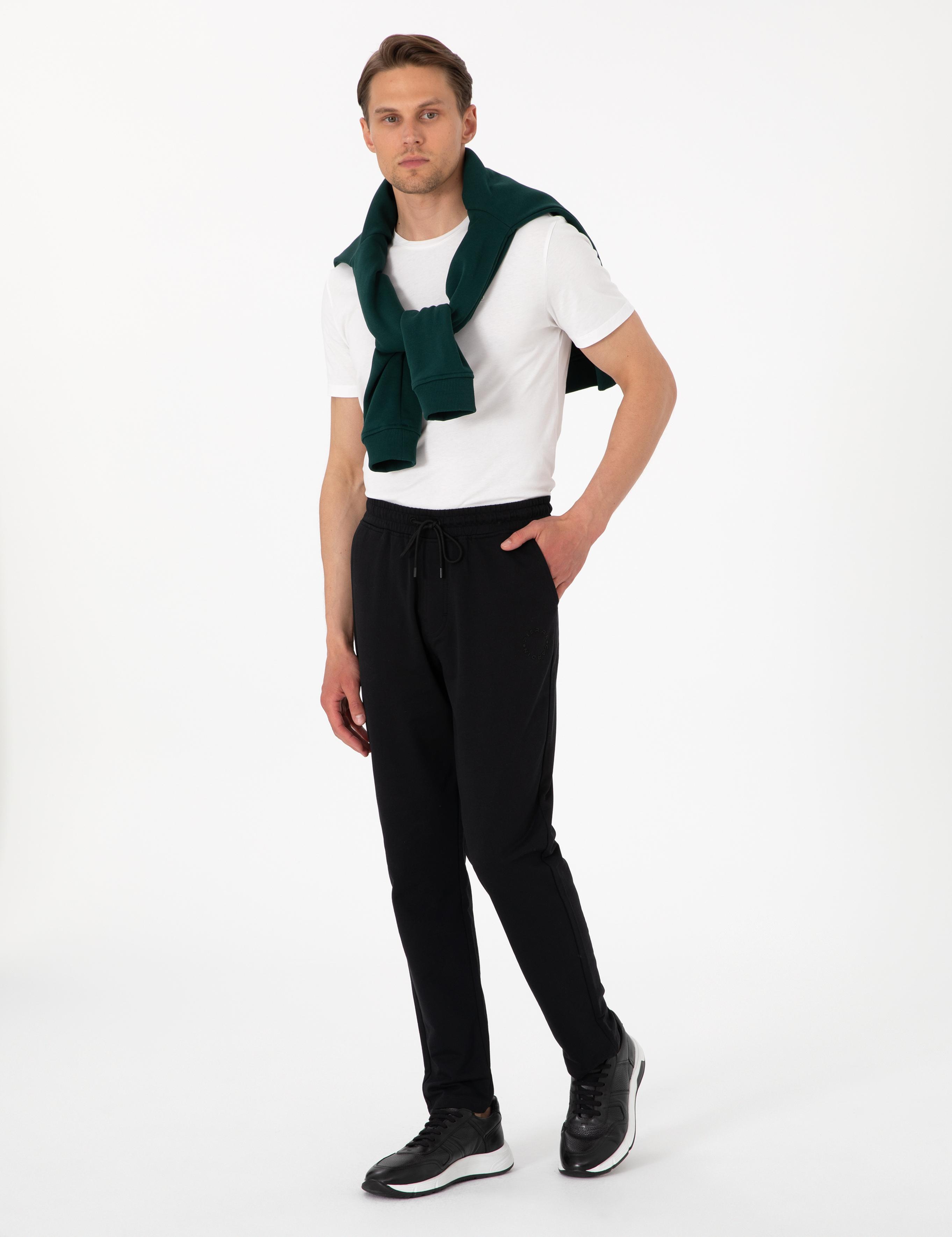 Siyah Slim Fit Eşofman Altı