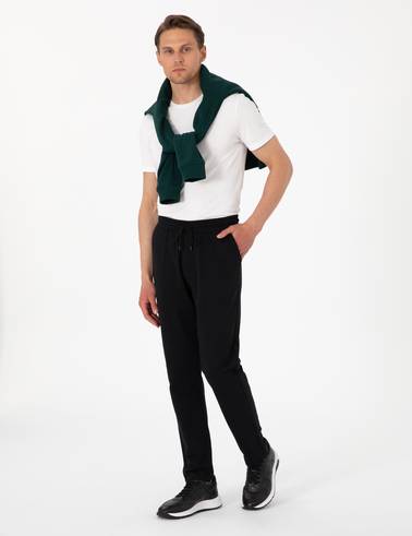 Siyah Slim Fit Eşofman Altı