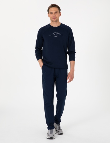 Lacivert Slim Fit Eşofman Altı