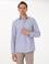Mavi Slim Fit Çizgili Uzun Kollu Gömlek