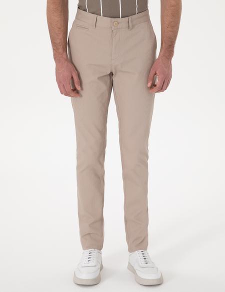 Bej Slim Fit Kanvas Pantolon - 50308077095