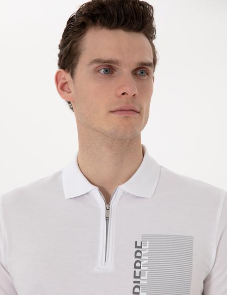 Beyaz Slim Fit Polo Yaka Tişört - 50307929001