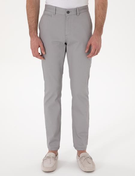 Gri Slim Fit Kanvas Pantolon - 50308077173