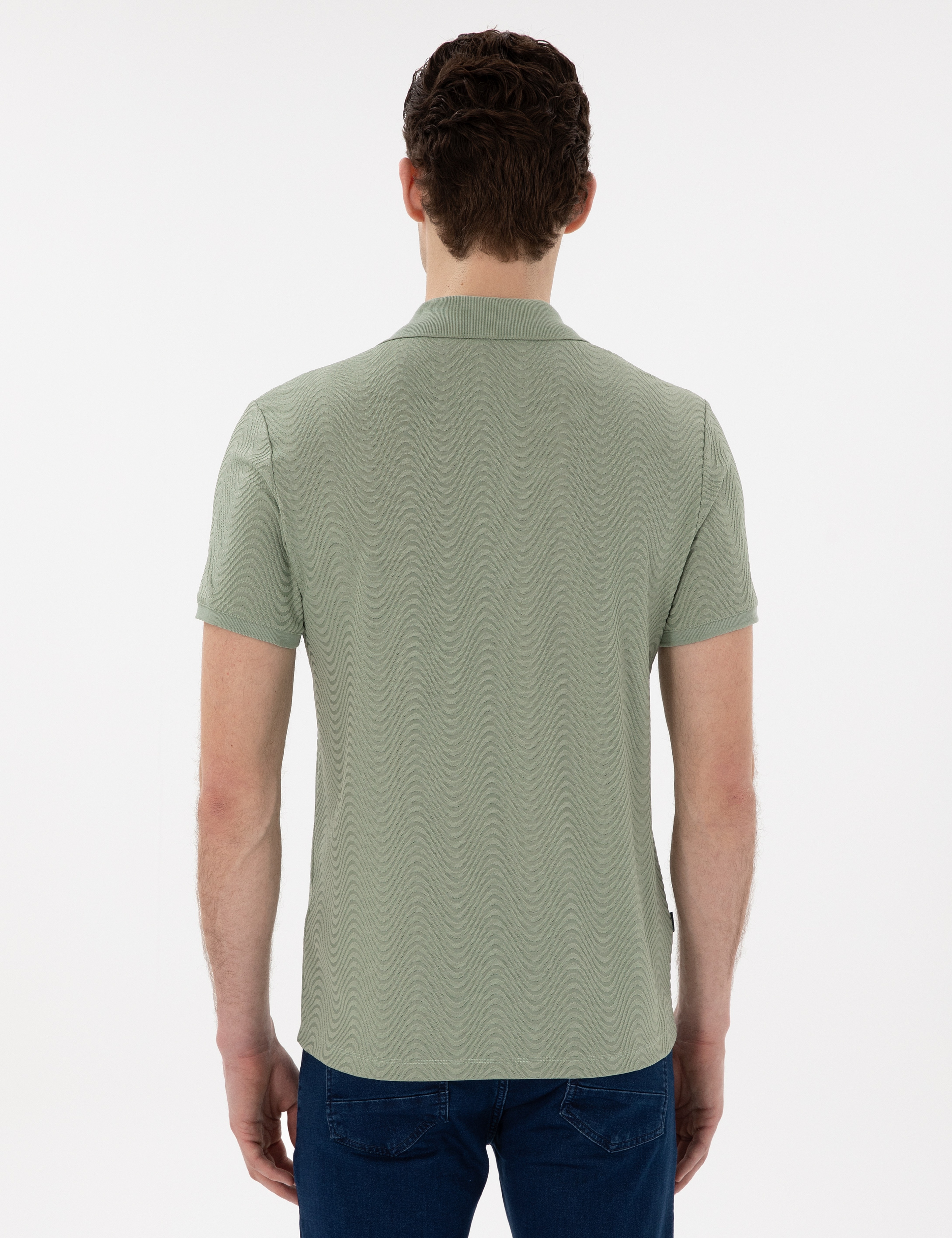 Çağla Slim Fit Polo Yaka Tişört - Image 5