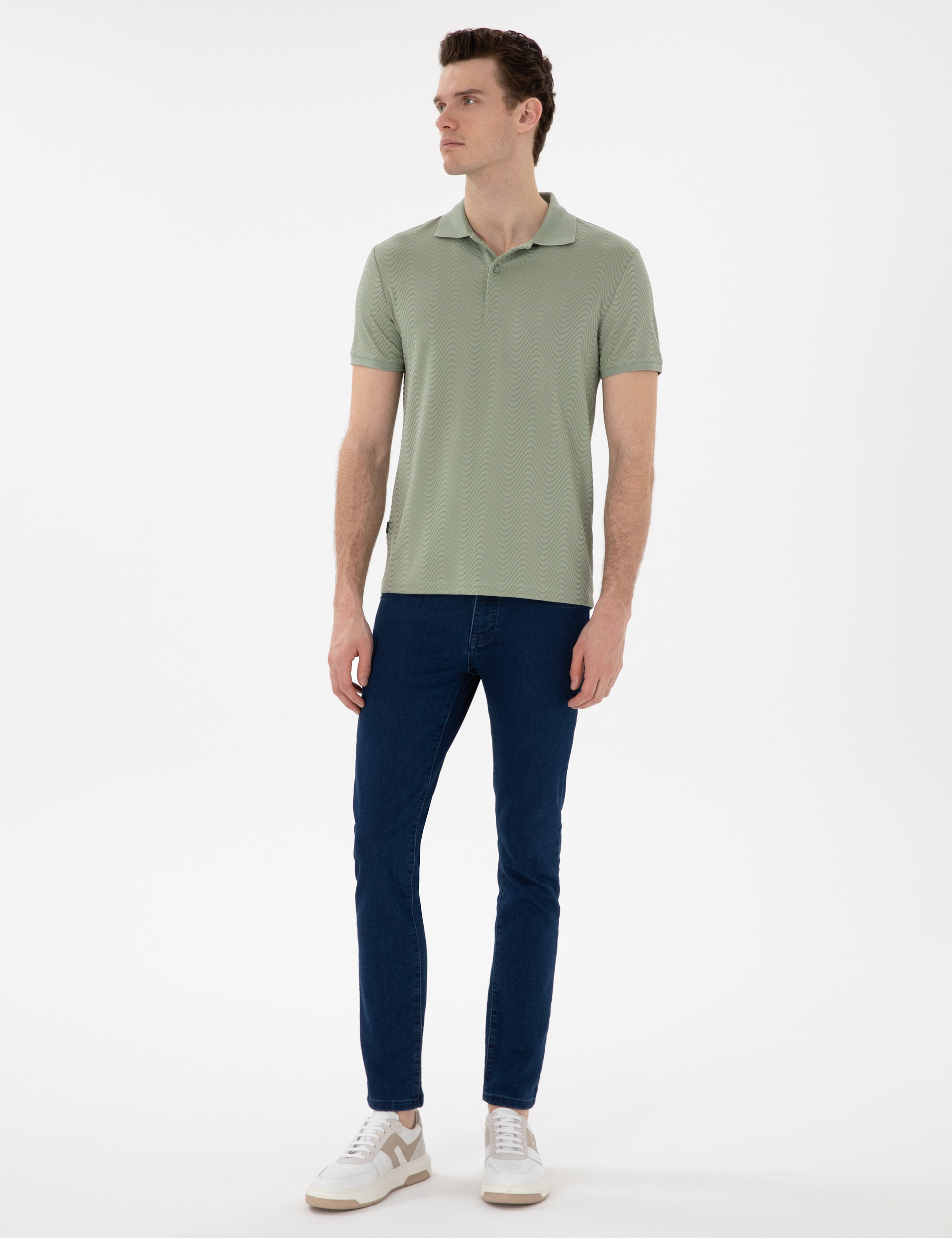 Çağla Slim Fit Polo Yaka Tişört - Image 4