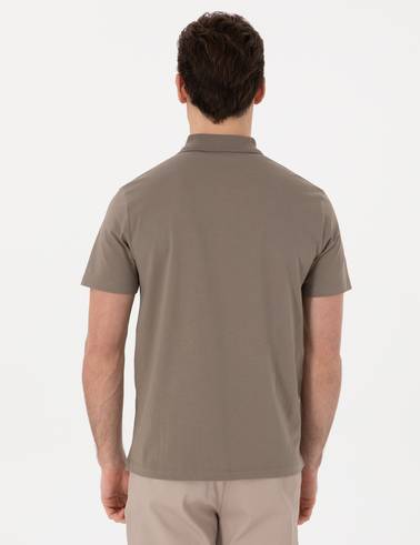 Koyu Vizon Regular Fit Polo Yaka Tişört