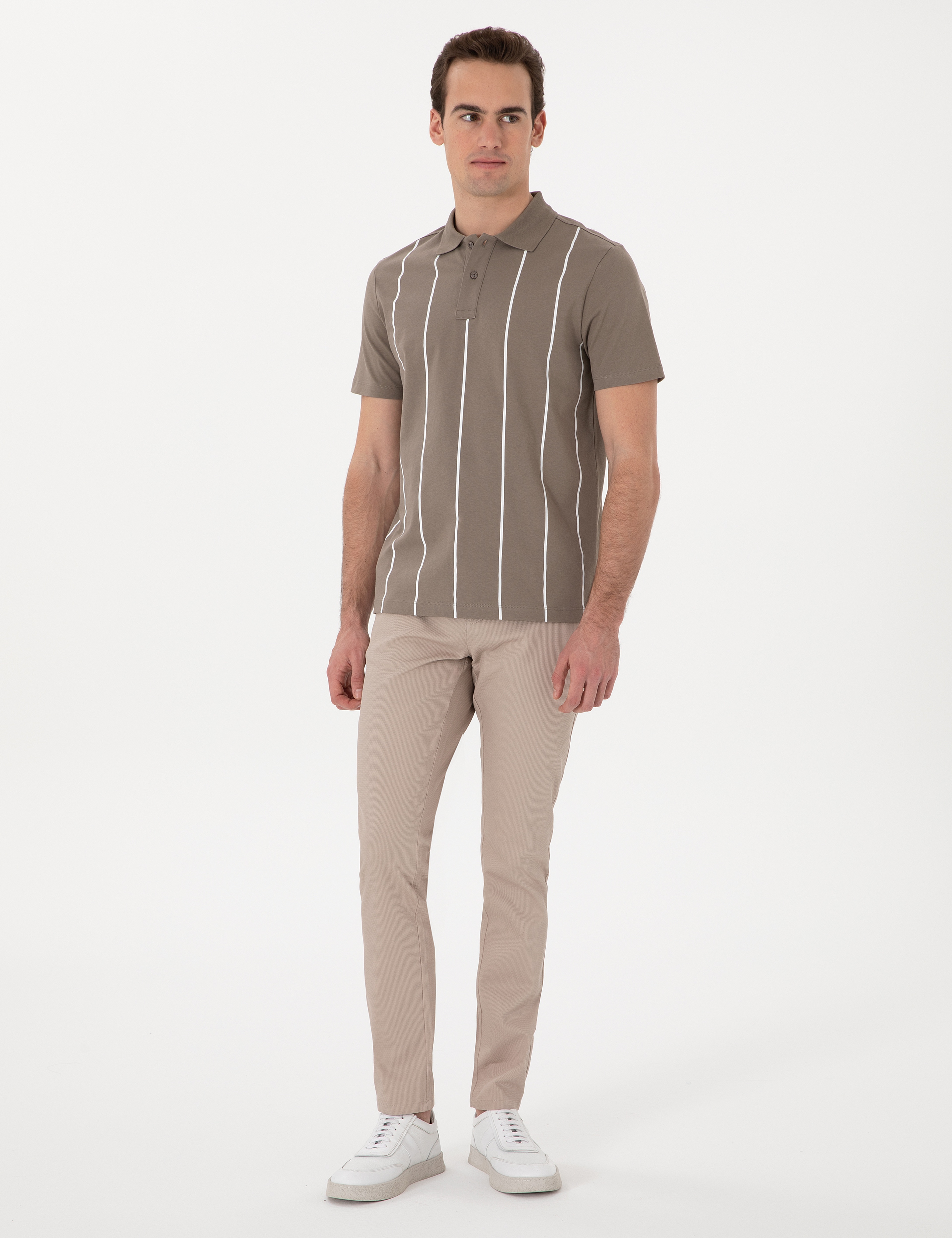 Koyu Vizon Regular Fit Polo Yaka Tişört