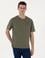 Haki Comfort Fit Bisiklet Yaka Tişört