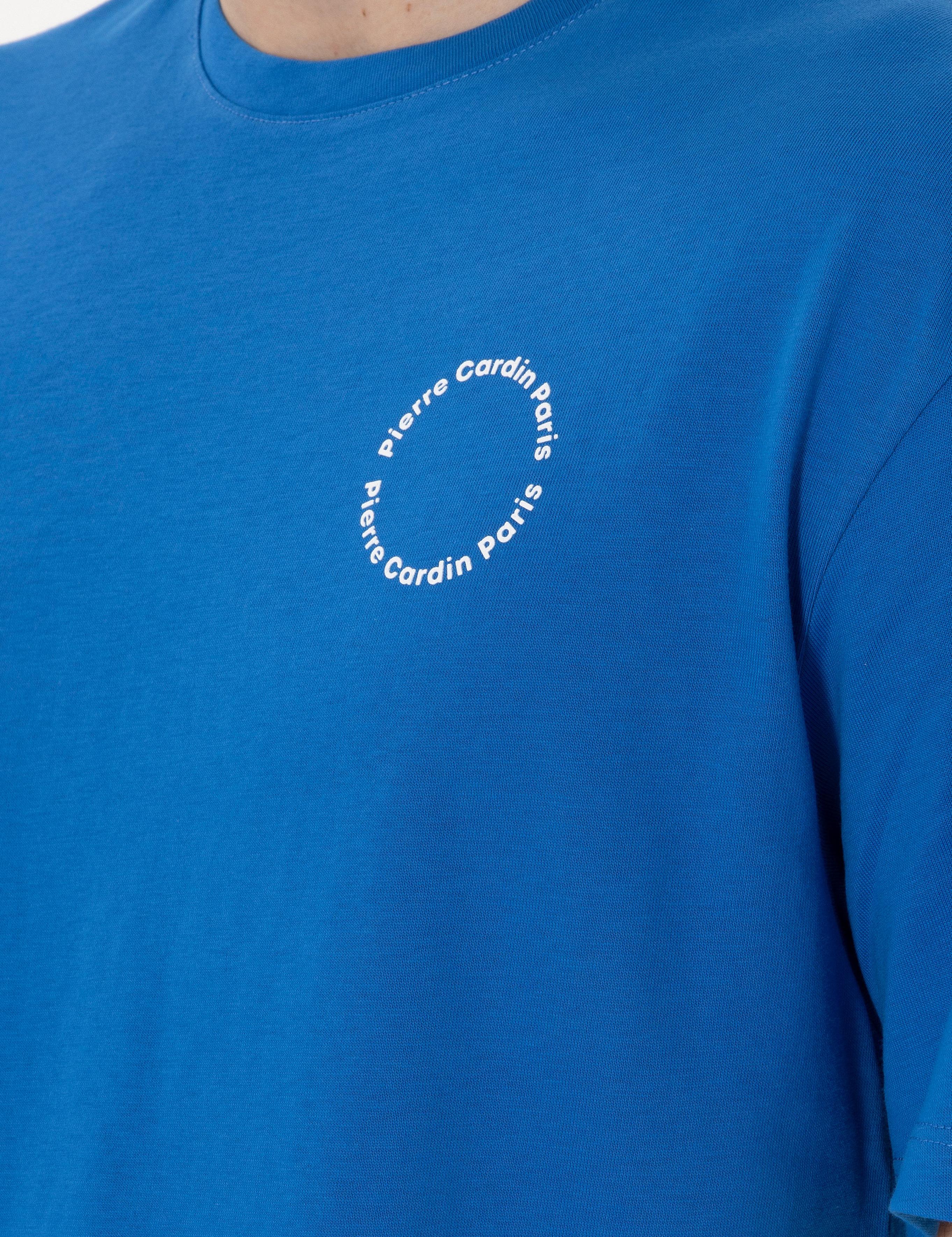 İndigo Comfort Fit Bisiklet Yaka Tişört