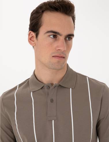 Koyu Vizon Regular Fit Polo Yaka Tişört