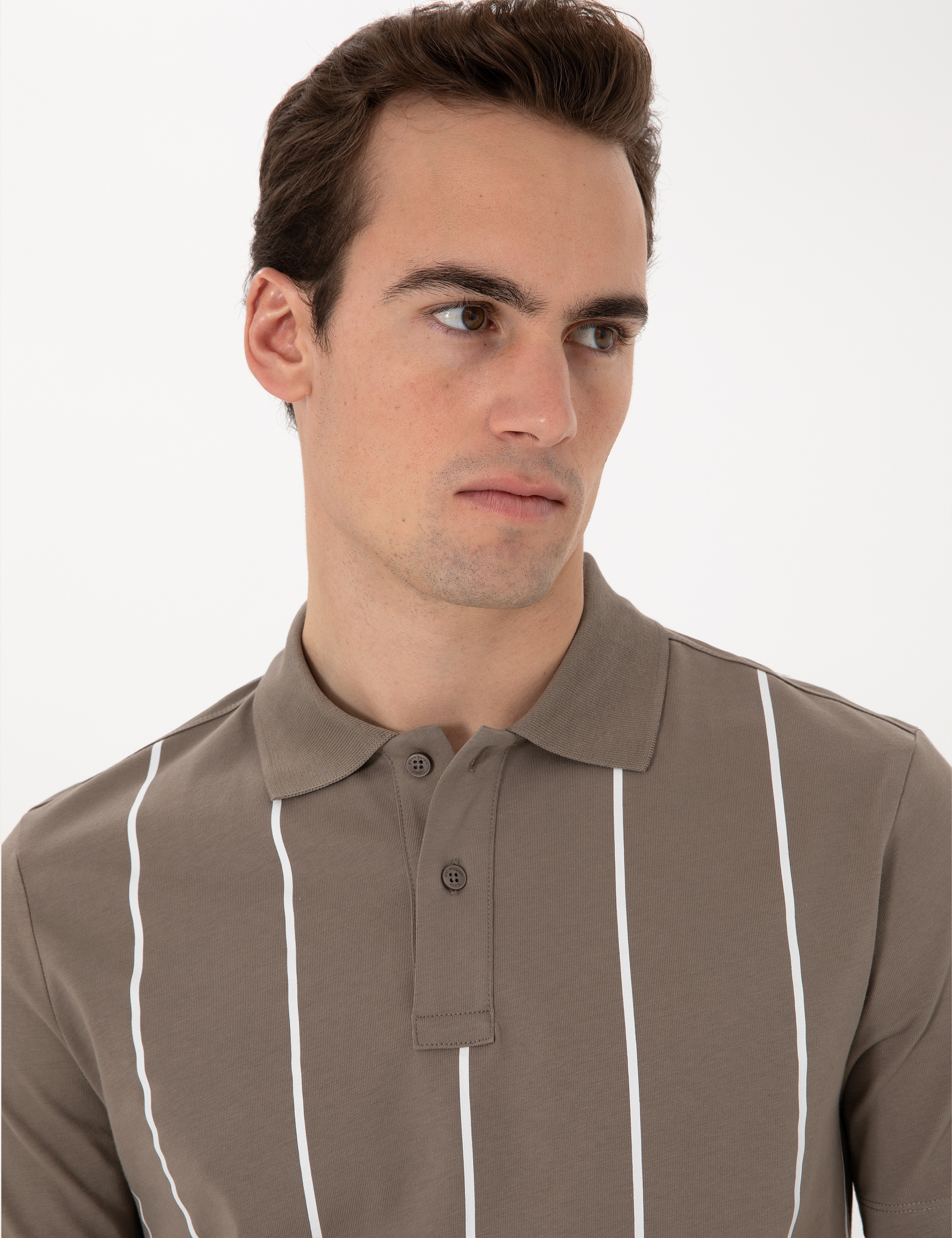 Koyu Vizon Regular Fit Polo Yaka Tişört