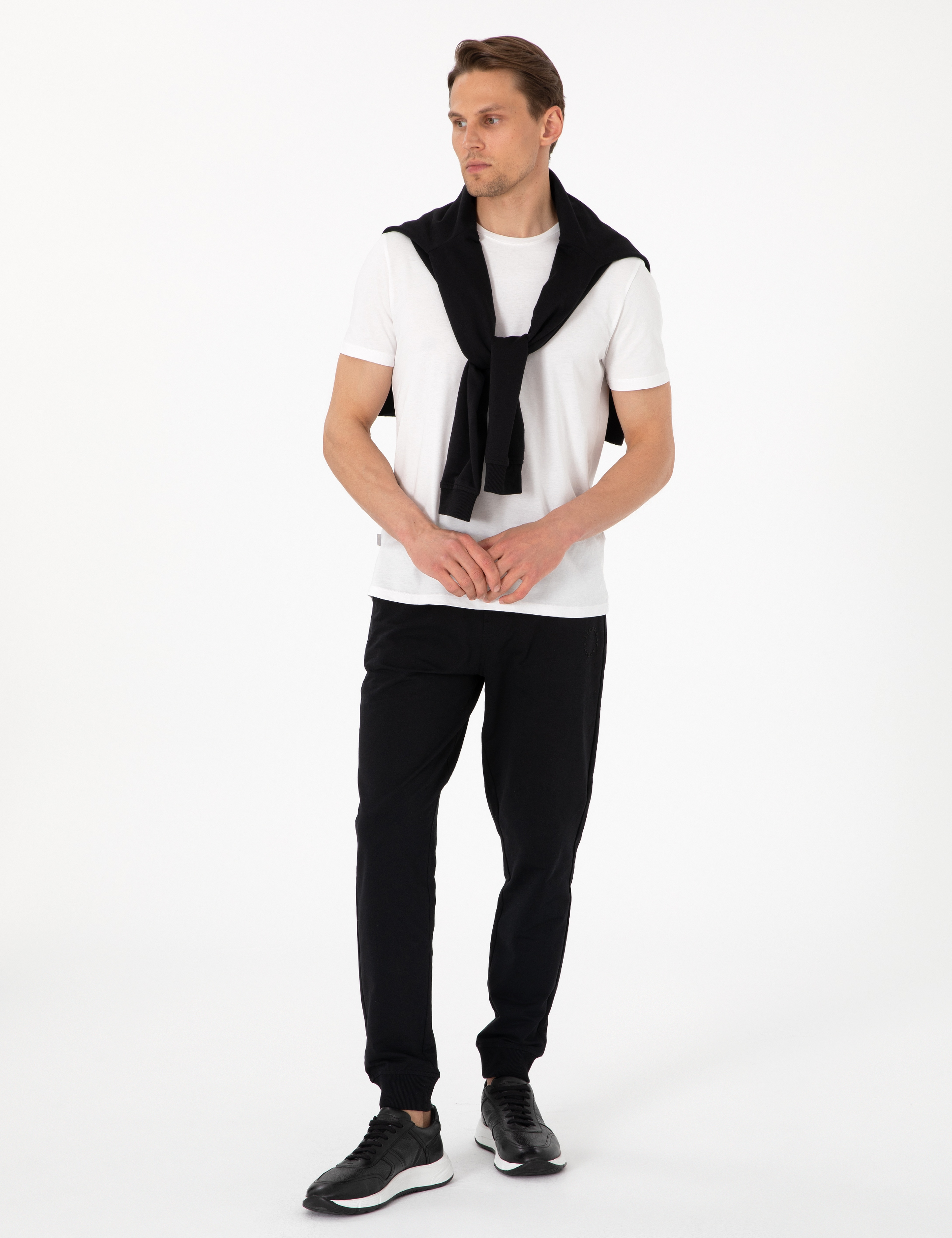 Siyah Slim Fit Eşofman Altı