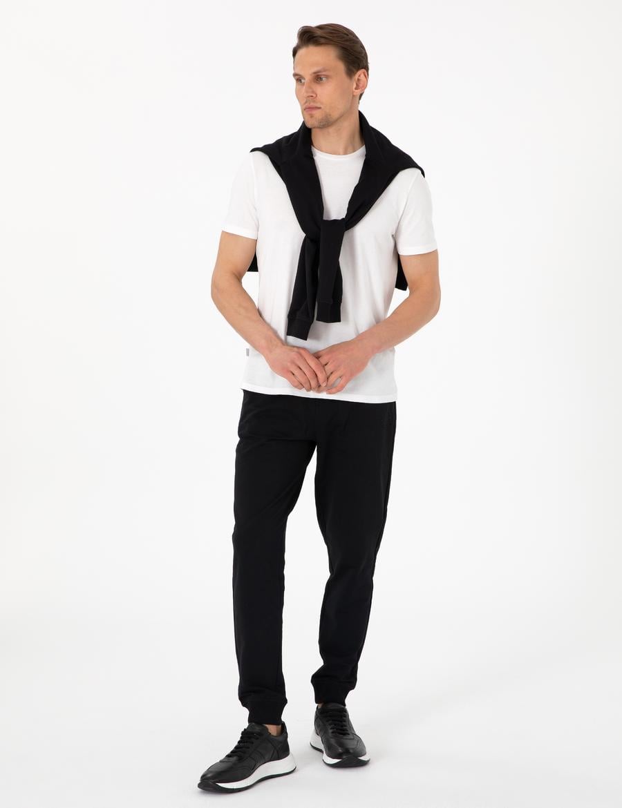 Siyah Slim Fit Eşofman Altı