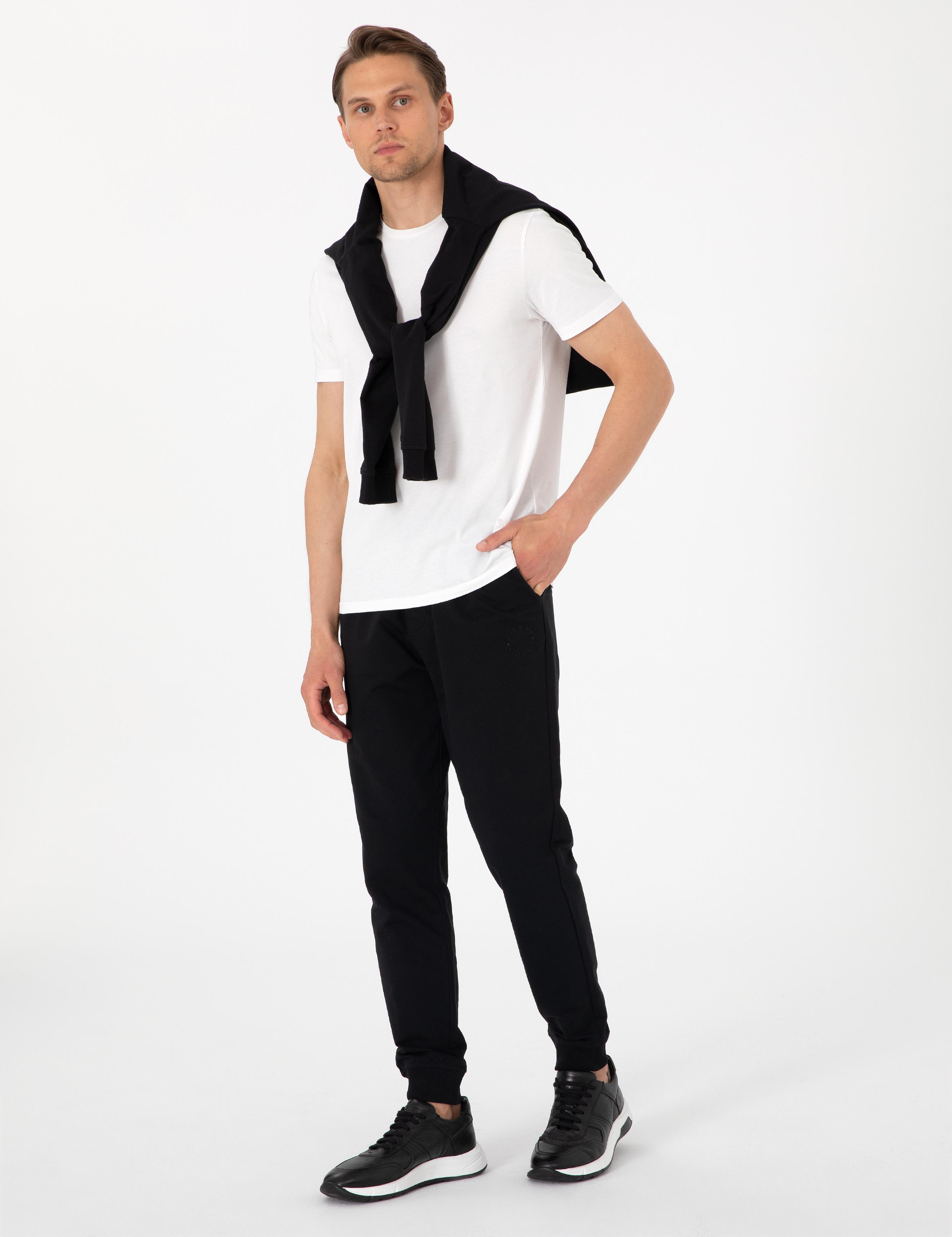 Siyah Slim Fit Eşofman Altı