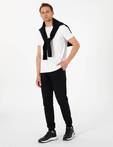 Siyah Slim Fit Eşofman Altı