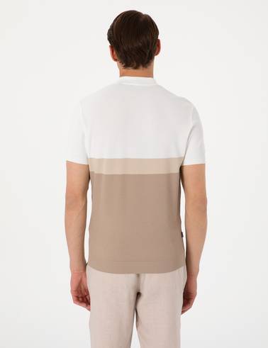Vizon Slim Fit Polo Yaka Fermuarlı Triko Tişört
