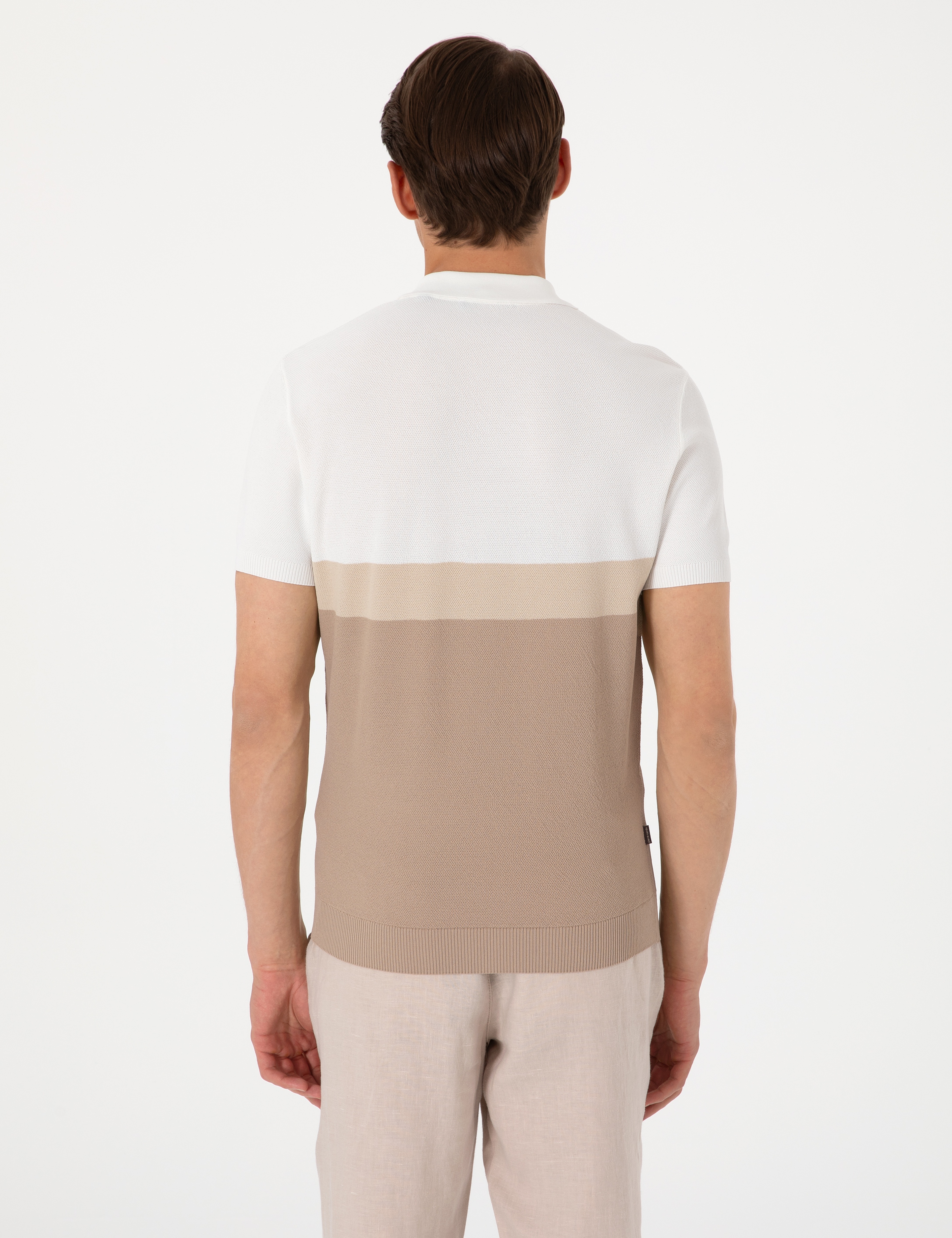Vizon Slim Fit Polo Yaka Fermuarlı Triko Tişört