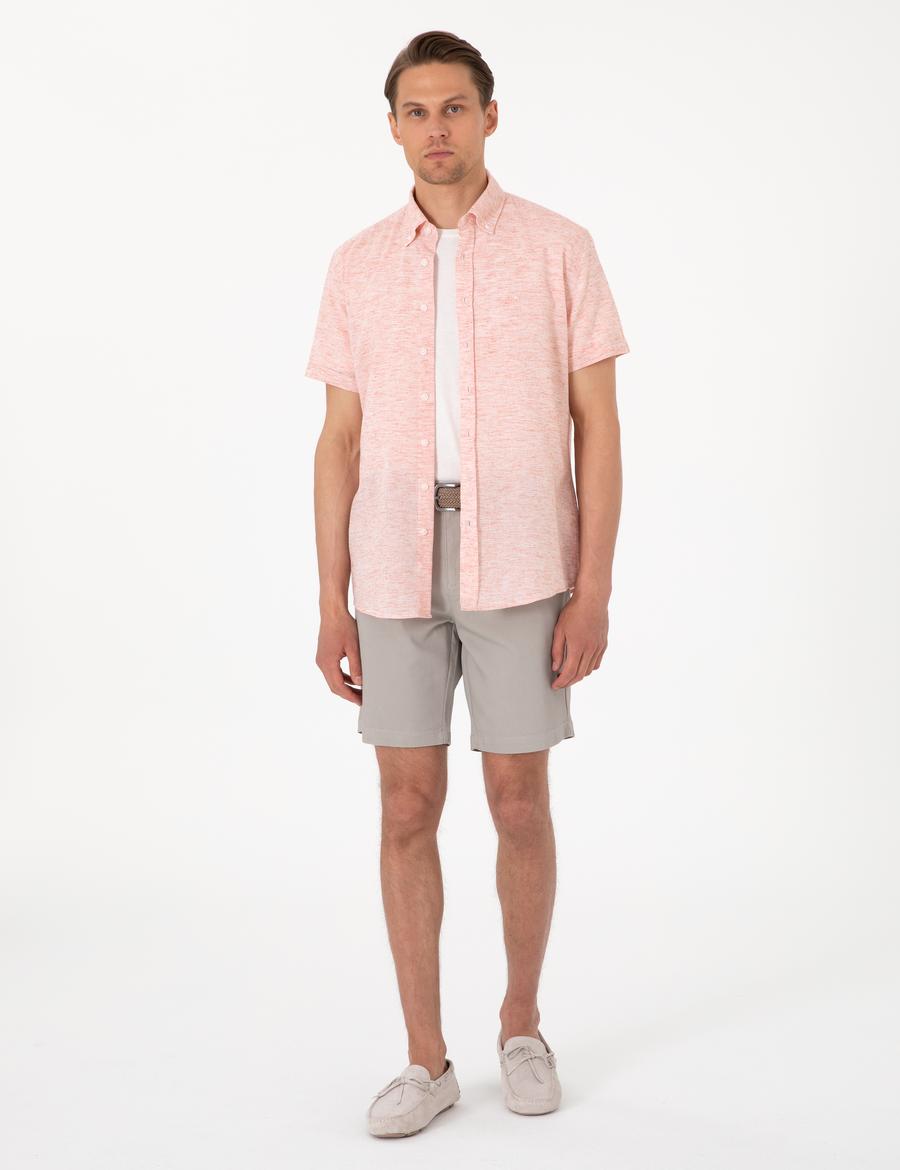 Taş Slim Fit Dokuma Şort