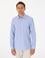Açık Mavi Slim Fit Çizgili Uzun Kollu Gömlek