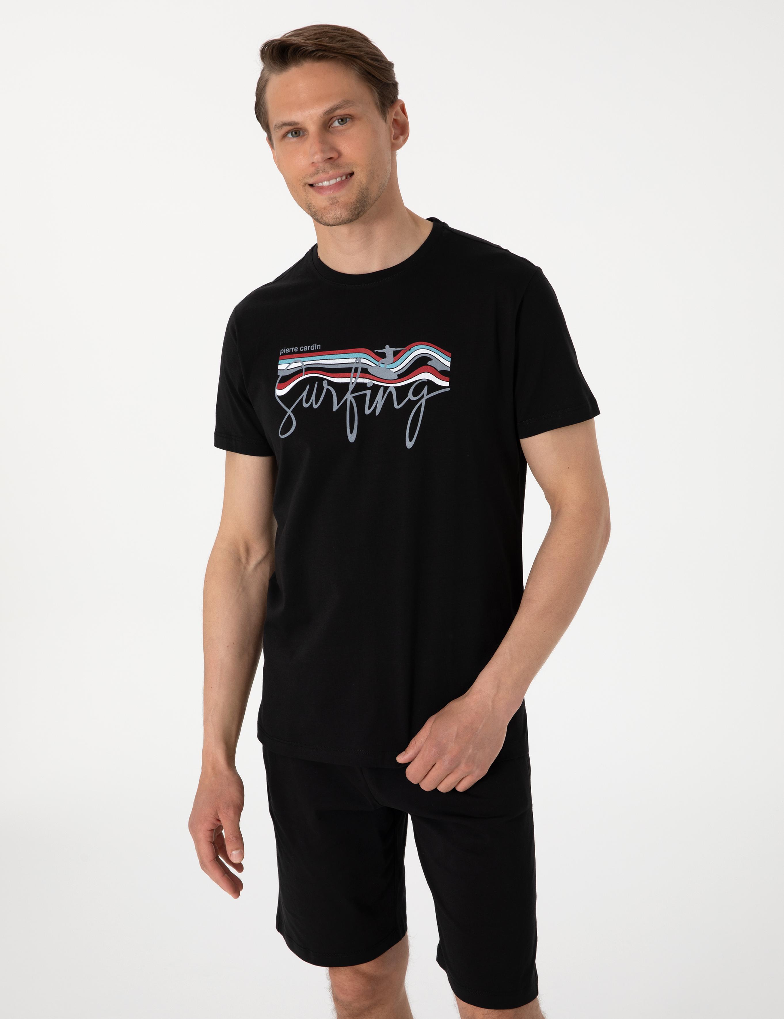 Siyah Kısakol Şortlu Pijama Takımı