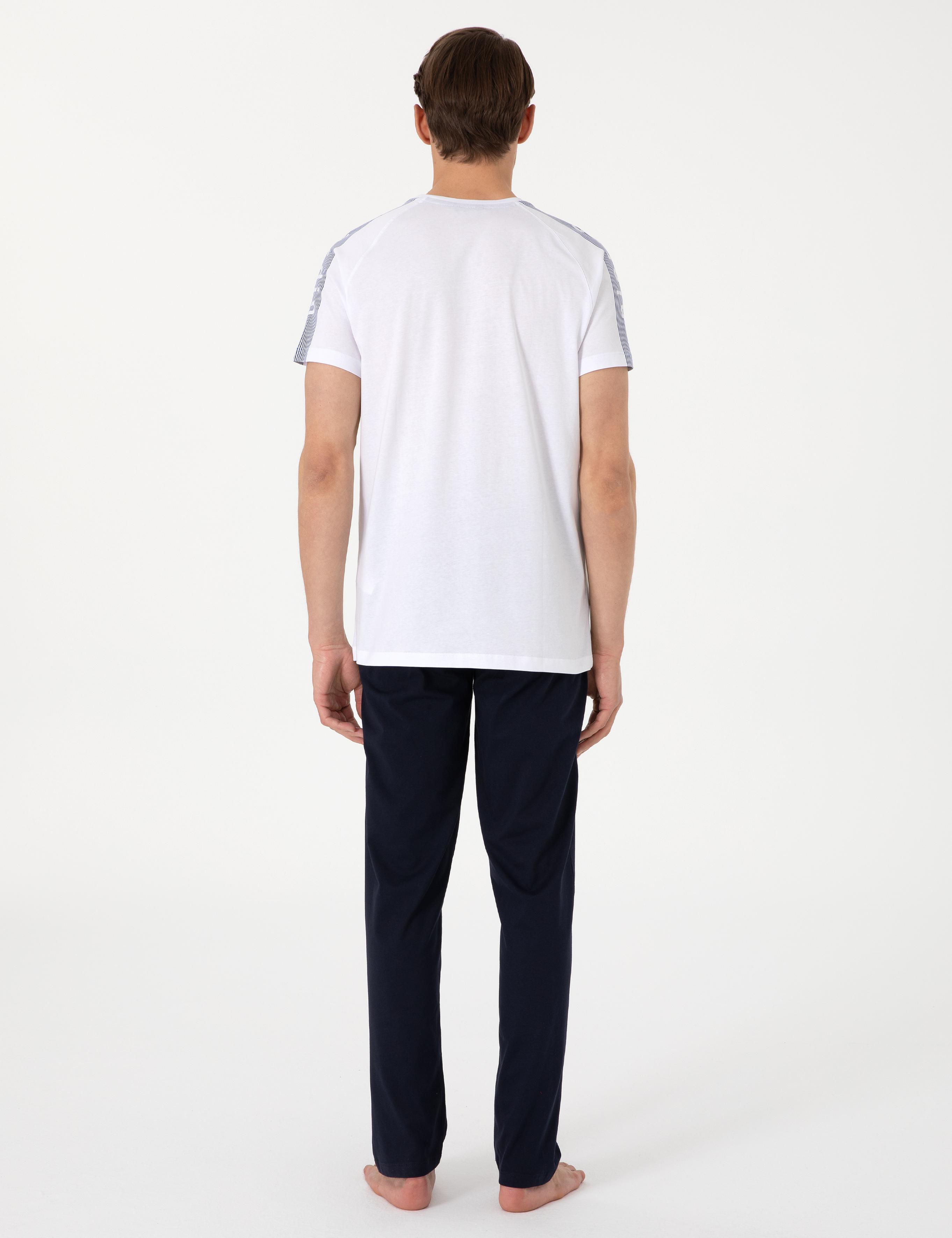 Beyaz Kısakol Pijama Takımı