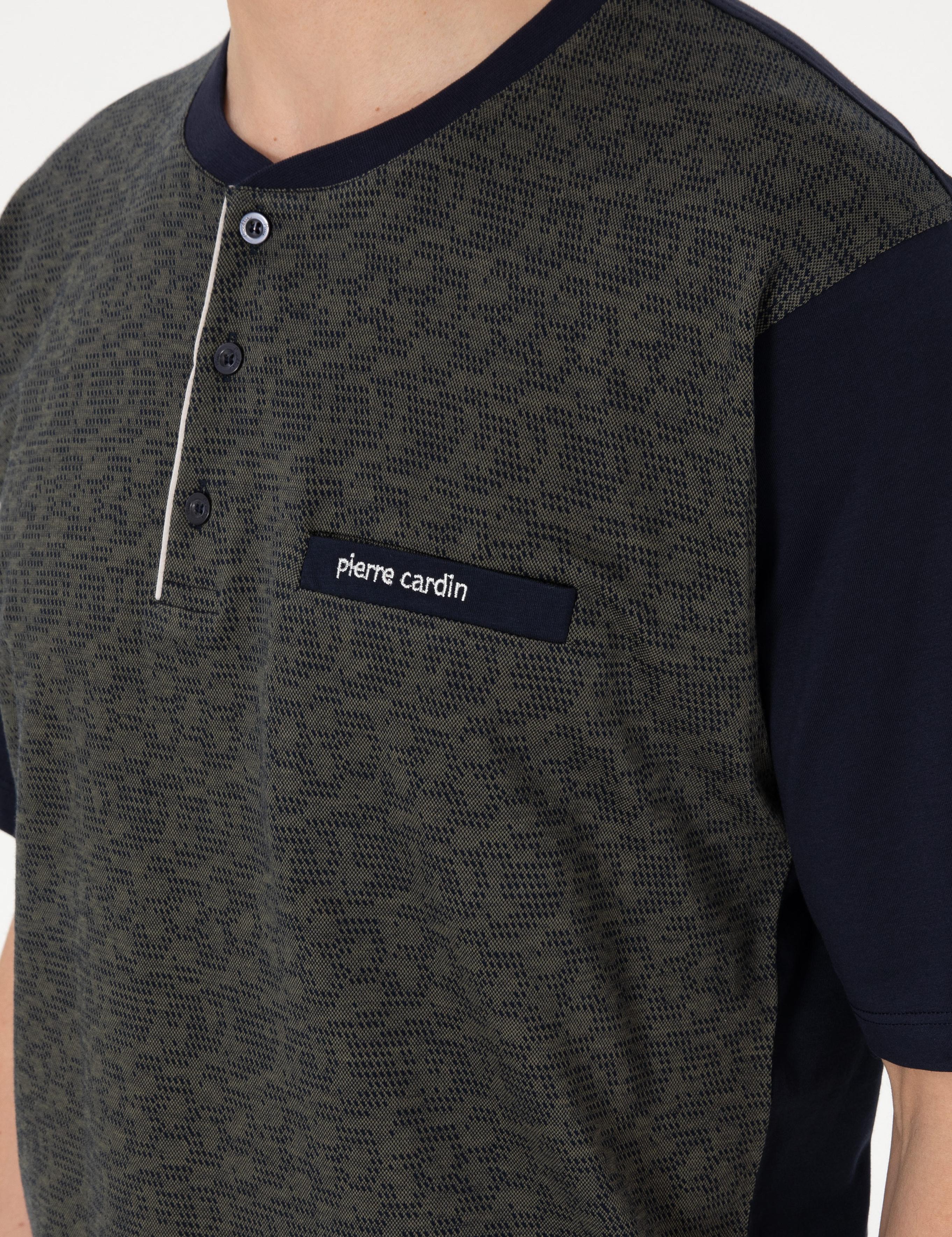 Yeşil Kısakol 3'lü Jakarlı Pijama Takımı