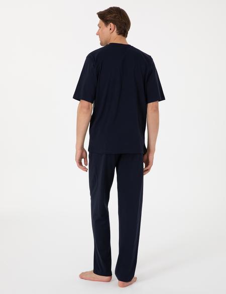 Yeşil Kısakol 3'lü Jakarlı Pijama Takımı - 50314444002